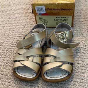 Gold Kids Saltwater Sandals